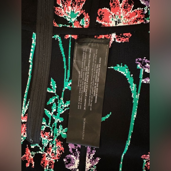 BCBGMAXAZRIA Floral Midi Knit Dress 👗 Medium ❤️ HL - Picture 12 of 14